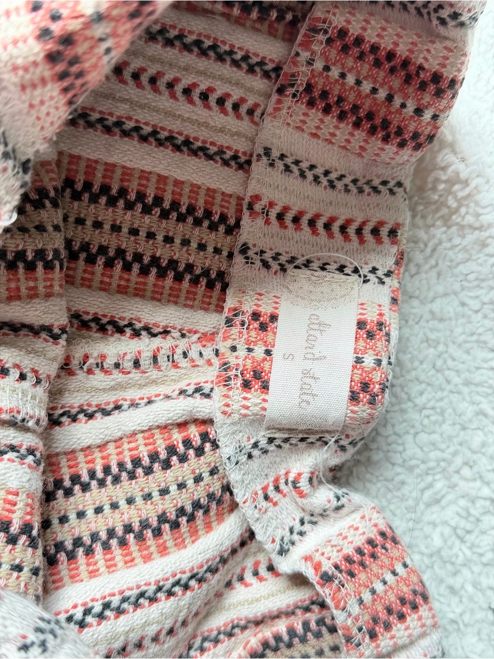 Pink and Cream Striped Crochet Shorts - Picture 2 of 3
